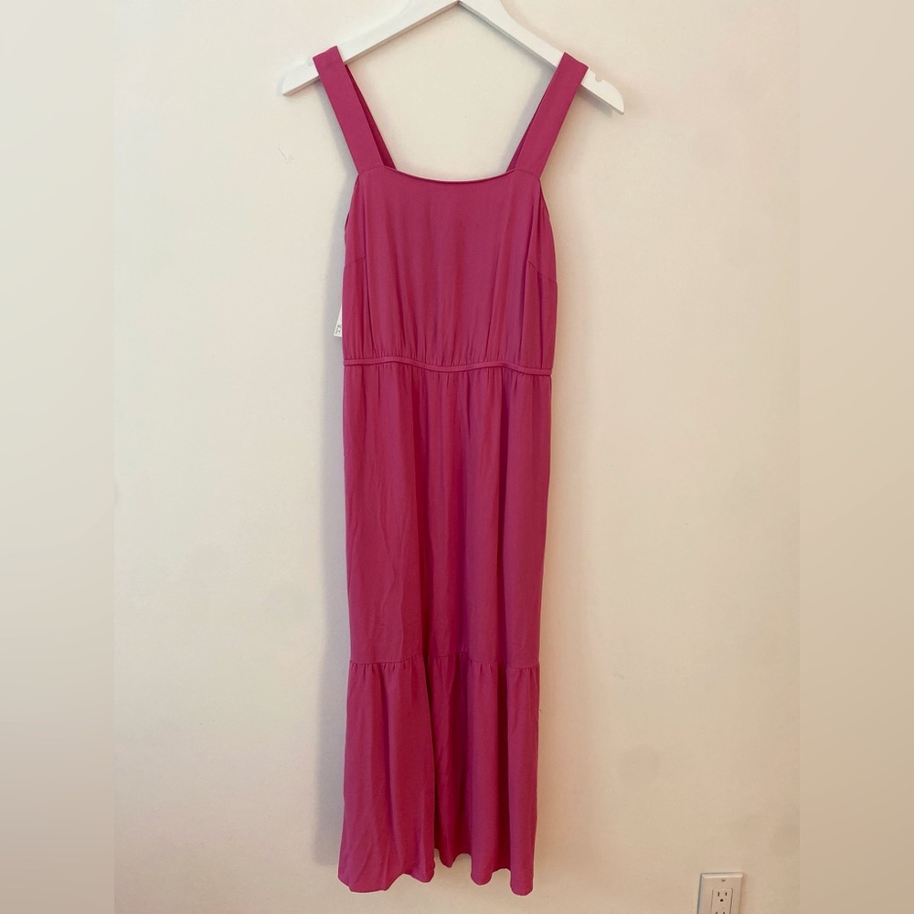 Amazon Essentials Fluid Twill Tiered Fit and Flare Dress